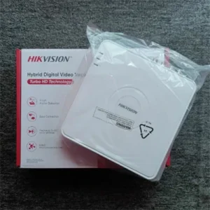 Hikvision white 4 channel mini DVR rear view showing HDMI VGA and BNC ports Magpie Shop