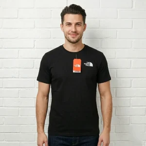 The North Face Black Small Logo Printed Cotton T-Shirt for Men