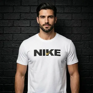 Nike White Minimal Logo T-Shirt Front View