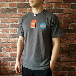 The North Face Dark Charcoal Drop Shoulder T-Shirt Front View