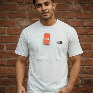 The North Face Grey Drop Shoulder T-Shirt Front View